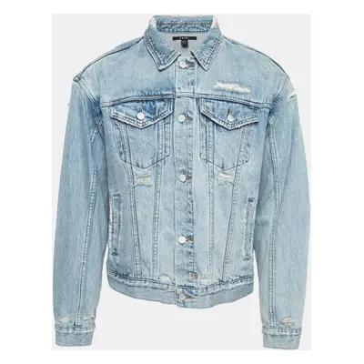 Ksubi Blue Pipped Classic Heritage Repair Denim Jacket