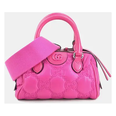 Gucci Leather Magenta Handbag