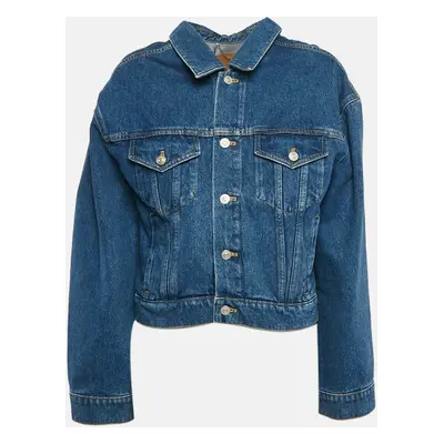 Balenciaga Blue Denim Button Front Jacket