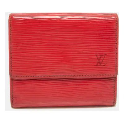 Louis Vuitton Red Epi Leather Elise Wallet