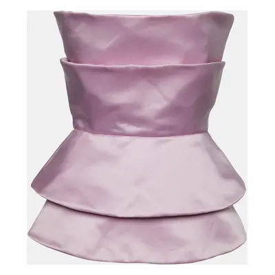 Emporio Armani Pink Silk Satin Strapless Top