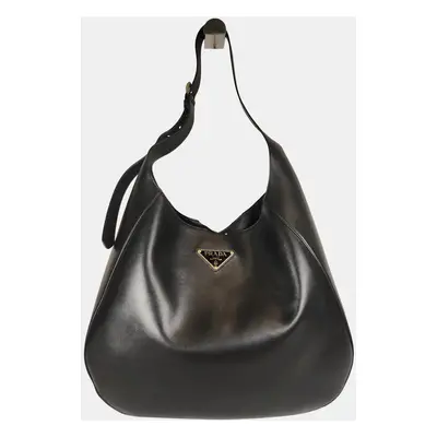 Prada Black Large Leather Shoulder Bag