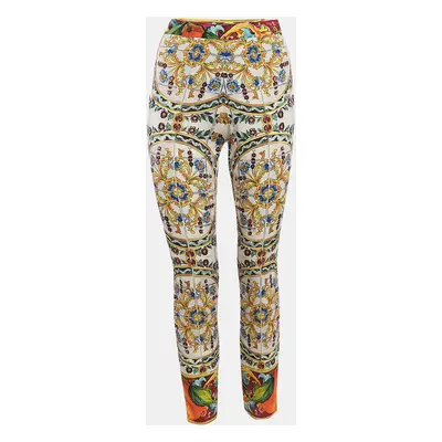 Dolce & Gabbana Multicolor Printed Silk Pants