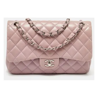 Chanel Lilac Quilted Leather Jumbo Classic Double Flap Bag