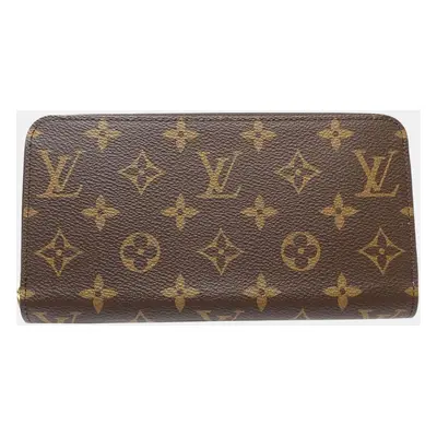 Louis Vuitton Brown Canvas Monogram Zippy Wallet