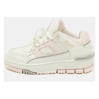 Axel Arigato White/Light Pink Leather Area Low Top Sneakers Size