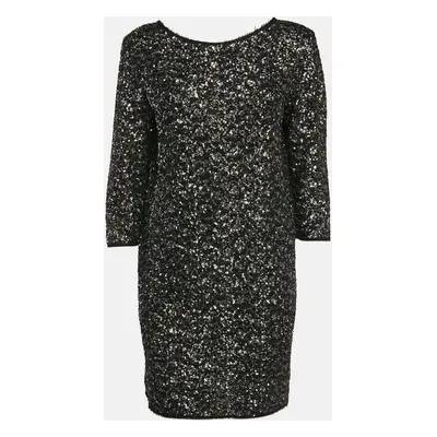 Zadig & Voltaire Deluxe Metallic Sequin and Mesh Rousse Mini Dress