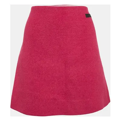 Ganni Pink Wool Blend Mini Skirt