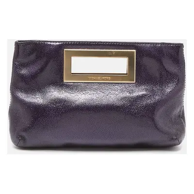 MICHAEL Michael Kors Purple Patent Leather Berkley Clutch