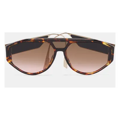 Dior Tortoise Gradient DiorClan1 Aviator Sunglasses