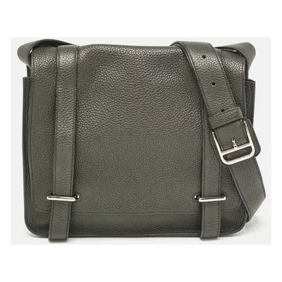 Hermes Noir Taurillon Clemence Leather Steve Caporal Bag