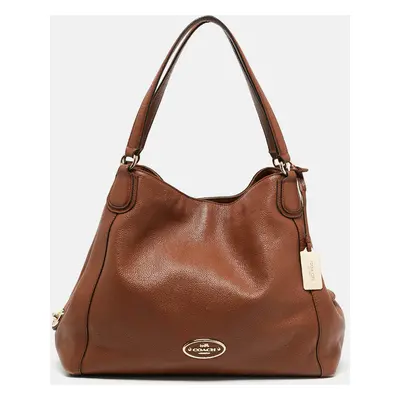 Coach Brown Leather Edie Shoulder Bag