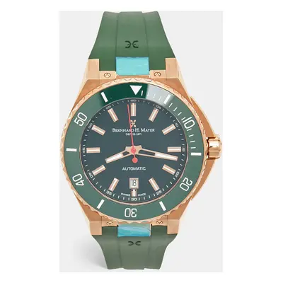 Bernhard H. Mayer Green Ceramic Rose Gold PVD Plated Stainless Steel Rubber Limited Edition Powe