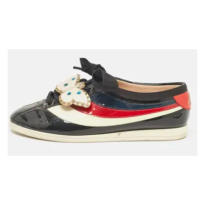 Gucci Multicolor Patent Leather New Ace Falacer Butterfly Sneakers Size 37.5