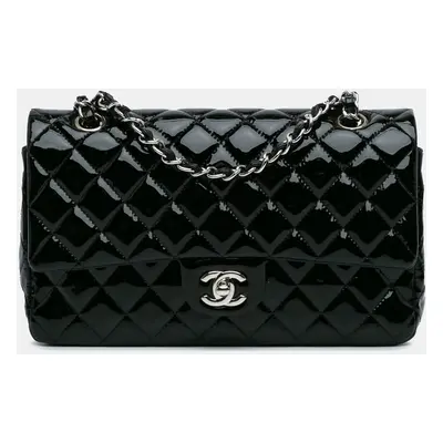 Chanel Black Medium Classic Patent Double Flap