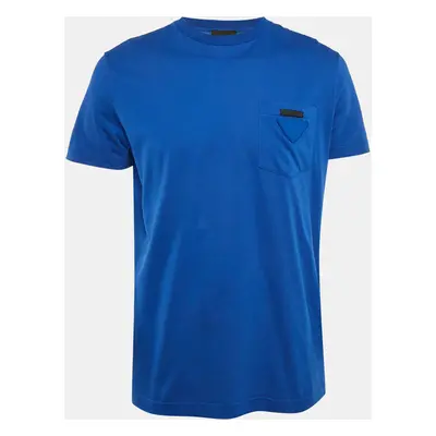 Prada Blue Jersey Crew Neck T-Shirt