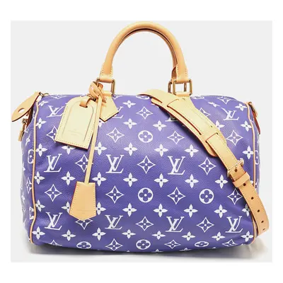 Louis Vuitton Amethyst Monogram Leather Speedy P9 Bandouliere Bag