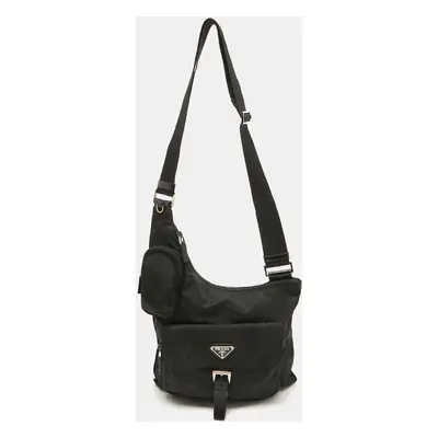 Prada Black Nylon Pocket Crossbody Bag