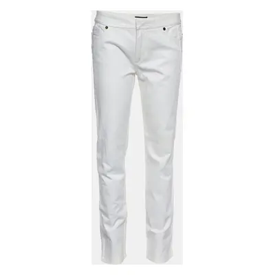 Roberto Cavalli White Denim Straight Fit Jeans Waist 30"