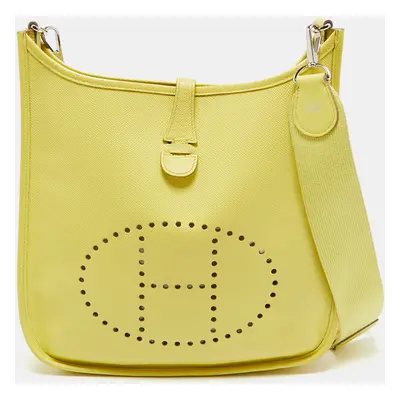 Hermes Lime Epsom Leather Evelyne III PM Bag