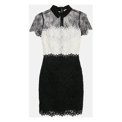 Sandro Black/White Lace Mini Dress