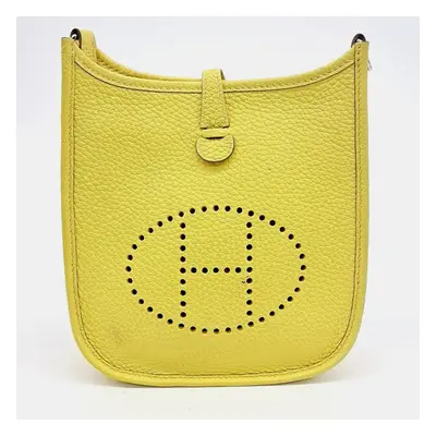 Hermes Yellow Leather Evelyne bag