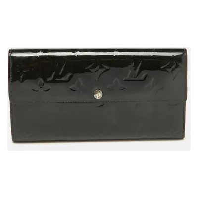 Louis Vuitton Black Magnetique Monogram Vernis Sarah Wallet