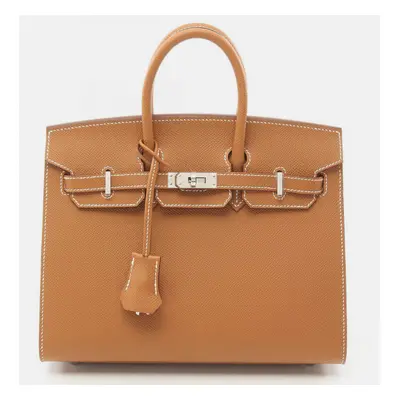 Hermes Brown Leather Birkin Handbag