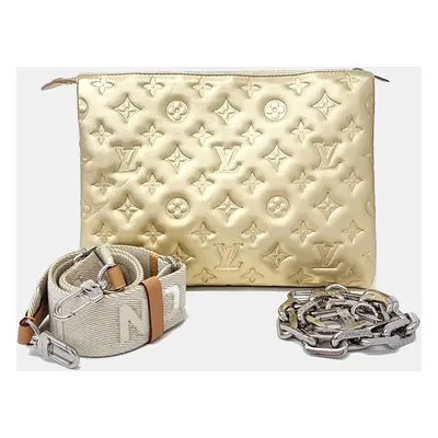 Louis Vuitton Gold Leather Cusant PM Bag