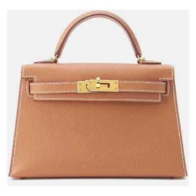 Hermes Gold Epsom Mini Kelly Do bag Size Mini