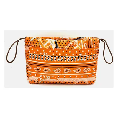 Hermes Orange Silk Vaux Balenia Bag