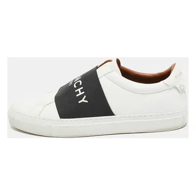 Givenchy White/Black Leather Urban Street Slip On Sneakers Size