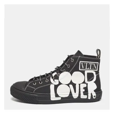 Valentino Black Canvas Good Lover Giggies Sneakers Size