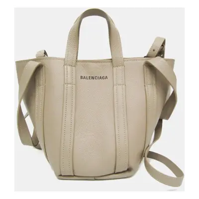 Balenciaga Beige Everyday North South Leather Tote Bag