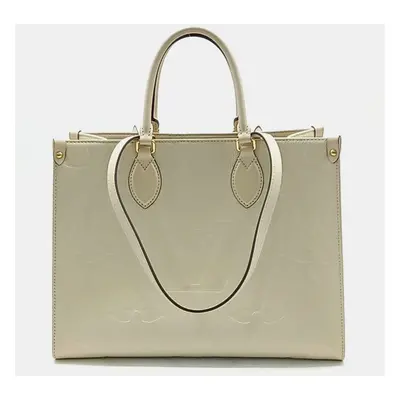 Louis Vuitton Beige Leather Empreinte On The Go MM Bag