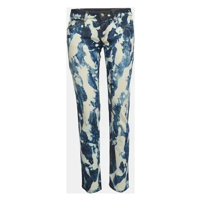 Alexander McQueen Blue Bleached Effect Denim Jeans Waist 26"