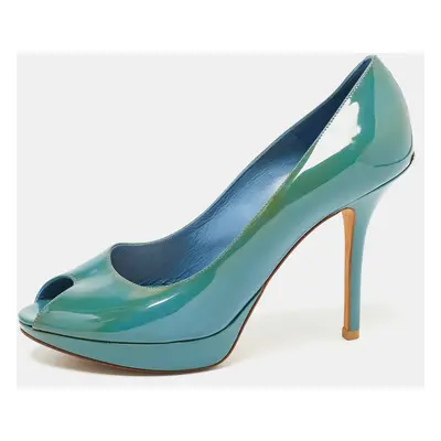 Dior Blue Patent Leather Miss Dior Pumps Size