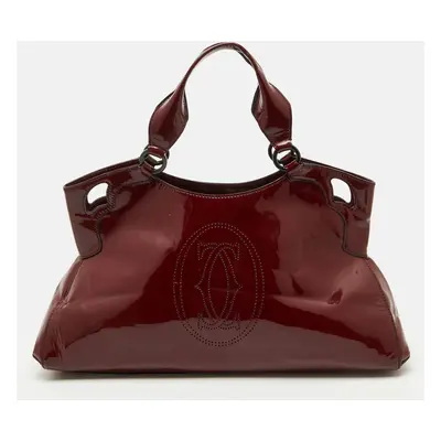 Cartier Burgundy Patent Leather Large Marcello de Cartier Bag