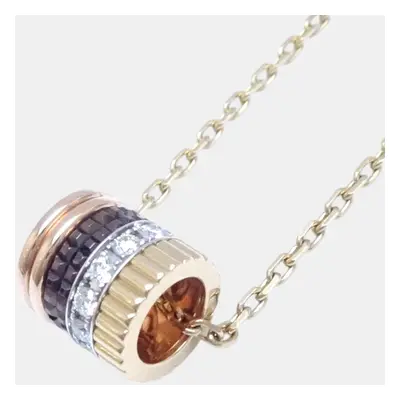 Boucheron 18K Yellow, Rose, White Gold, PVD, Diamond Quatre Classique Pendant Necklace