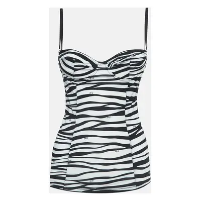 D&G Under Wear Black/White Print Jersey Strappy Top