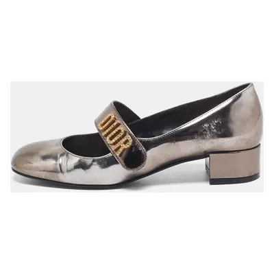 Dior Metallic Leather Baby-D Mary Jane Pumps Size