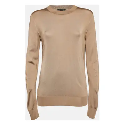 Louis Vuitton Beige Silk Blend Sweatshirt