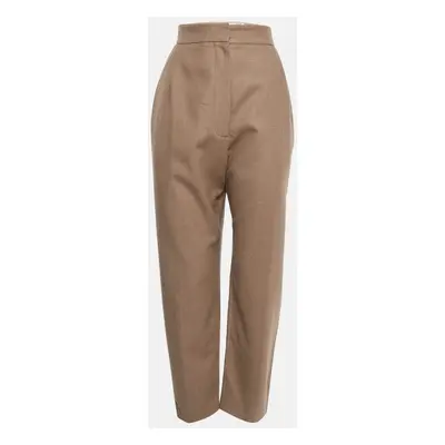 Alexander McQueen Beige Camel Hair Tapered Trousers