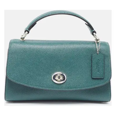 Coach Green Leather Tilly Top Handle Bag