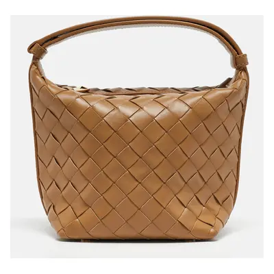 Bottega Veneta Tan Intrecciato Leather Candy Wallace Bag