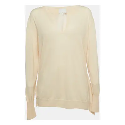 3.1 Phillip Lim Beige Wool Blend V-neck Sweater