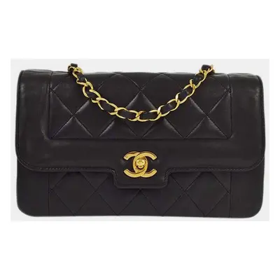 Chanel Black Lambskin Classic Single Flap Shoulder Bag