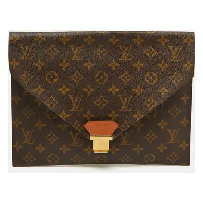 Louis Vuitton Monogram Canvas Poche Plate Envelope Clutch