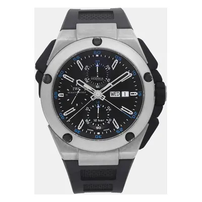 IWC Black Titanium Ingenieur Double chronograph IW386503 Automatic Men's Wristwatch