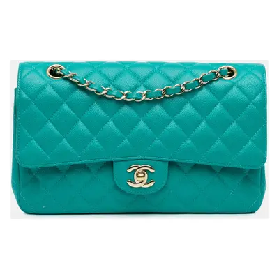 Chanel Blue Medium Classic Caviar Double Flap